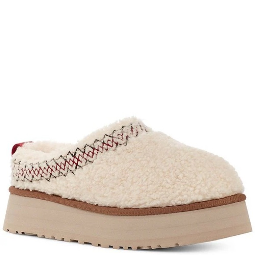 UGG Tazz Braid Sherpa Slipper Natural Size 7